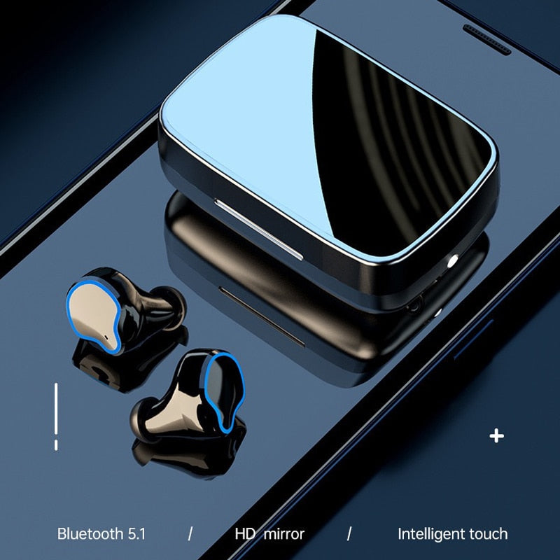 BKM Bluetooth 5.1 Earphones TWS Wireless Headphone 9D Stereo Sports Waterproof